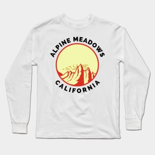 Alpine Meadows Ski Snowboard Mountain California Yosemite - Travel Long Sleeve T-Shirt